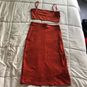 REFORMATION skirt top set